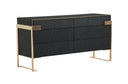 Rothsay - Modern Wenge + Gold Dresser