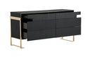 Rothsay - Modern Wenge + Gold Dresser