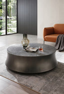 Airdrie - Modern Antique Grey Round Coffee Table Set