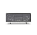 Inverness - Contemporary Black Oak + Acrylic Dining Table
