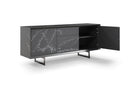 Hawick - Contemporary Dark Grey + Abstract White Paint Buffet