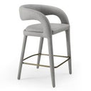 Faerron - Modern Grey Leatherette Counter Chair