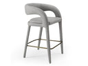 Faerron - Modern Grey Leatherette Counter Chair