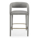 Faerron - Modern Grey Leatherette Counter Chair