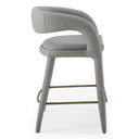 Faerron - Modern Grey Leatherette Counter Chair