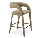 Faerron - Modern Black Leatherette Counter Chair