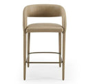 Faerron - Modern Tan Leatherette Bar Chair