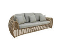 Sandra - Outdoor Beige + Wicker Sofa Set With End Table