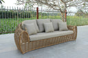 Sandra - Outdoor Beige + Wicker Sofa Set