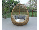 Cocoon - Outdoor Beige + Wicker Lounge Bed