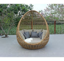 Cocoon Mini - Outdoor Beige + Wicker Lounge Bed