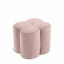 Clover Velvet Upholstered Stool - Pink