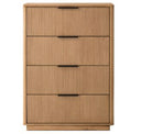 Santa Monica - Modern Natural Oak 3 Drawer Nightstand