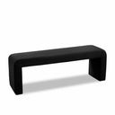 Minimalist Velvet Upholstered Bench - Black