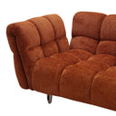 Jacinda - Modern Burnt Orange Fabric Right Facing Sectional Sofa + 2 Yellow Pillows