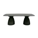Calexico - Contemporary Black Wave Glass Round Dining Table
