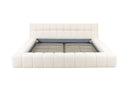 Tyree - Modern Tufted Off-White Fabric Bed
