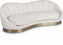 Shelly 91.5" Velvet Upholstered Sofa - Cream