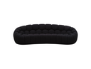 Yolonda - Modern Curved Light Grey Fabric Sofa Set