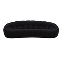 Yolonda - Modern Curved Black Fabric Chair