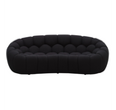 Yolonda - Modern Curved Black Fabric Chair