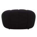 Yolonda - Modern Curved Black Fabric Chair