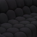 Yolonda - Modern Curved Black Fabric Chair