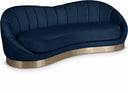 Shelly 91.5" Velvet Upholstered Sofa - Blue