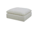 Vicki - Modern Off-White Fabric Ottoman