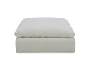 Vicki - Modern Off-White Fabric Ottoman