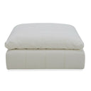 Vicki - Modern Off-White Fabric Ottoman