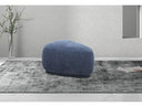 Kinsey - Modern Blue Small River Rock Ottoman