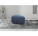 Kinsey - Modern Blue Large River Rock Ottoman