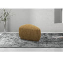 Kinsey - Modern Mustard Large River Rock Ottoman