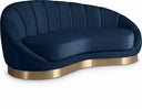 Shelly Velvet Upholstered Chaise - Blue