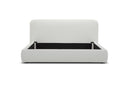 liam - modern ivory fabric upholstered bed
