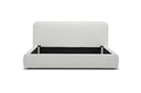 Liam - Modern Ivory Fabric Upholstered Bed