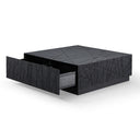 Kenda - Modern Black Oak Square Coffee Table With Storage