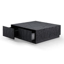 Kenda - Modern Black Oak Square Coffee Table With Storage