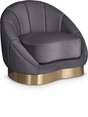 Shelly Velvet Upholstered Chair - Grey