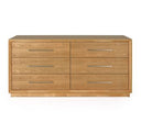 Santa Barbara - Modern Grey Fabric + Natural Bedroom Set