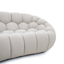 Yolonda - Modern Curved Beige Fabric Sofa Set