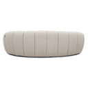 Yolonda - Modern Curved Beige Fabric Sofa