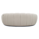 Yolonda - Modern Curved Beige Fabric Loveseat