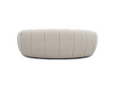 Yolonda - Modern Curved Beige Fabric Loveseat
