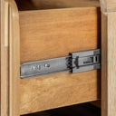 Liam + Mikala - Modern Ivory Fabric + Natural Oak 4-Piece Bedroom Set