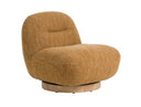 Renee - Modern Mustard Fabric Swivel Accent Chair