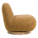 Renee - Modern Mustard Fabric Swivel Accent Chair