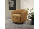 Wendt - Modern Mustard Fabric Swivel Accent Chair