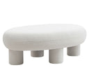 Gaynes - Modern Off-White Fabric Bench